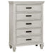 Franco 5-piece Eastern King Bedroom Set Distressed White