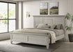 Franco Wood Eastern King Panel Bed Distressed White