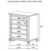 Franco 5-drawer Bedroom Chest Distressed White