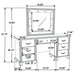 Barzini 7-drawer Vanity Set with Lighting White