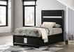 Miranda 54-inch Upholstered Twin Panel Bed Black