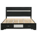 Miranda 51-inch Wood Eastern King Storage Panel Bed Black