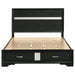 Miranda 51-inch Wood Queen Storage Panel Bed Black