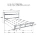 Miranda 51-inch Wood Queen Storage Panel Bed Black