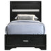 Miranda 51-inch Wood Twin Storage Panel Bed Black