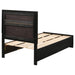 Miranda 51-inch Wood Twin Storage Panel Bed Black