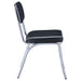 Retro Upholstered Dining Side Chair Black (Set of 2)