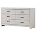 Brantford 6-drawer Dresser Coastal White
