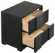 Blacktoft 2-drawer Nightstand Black