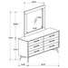 Marlow 6-drawer Dresser with Mirror Rough Sawn Multi