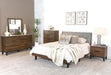 Mays Wood Eastern King Panel Bed Walnut