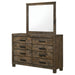 Woodmont 8-drawer Dresser with Mirror Rustic Golden Brown