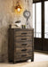 Woodmont 5-drawer Bedroom Chest Rustic Golden Brown