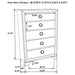 Salford 5-drawer Bedroom Chest Metallic Sterling