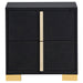 Marceline 2-drawer Nightstand Black