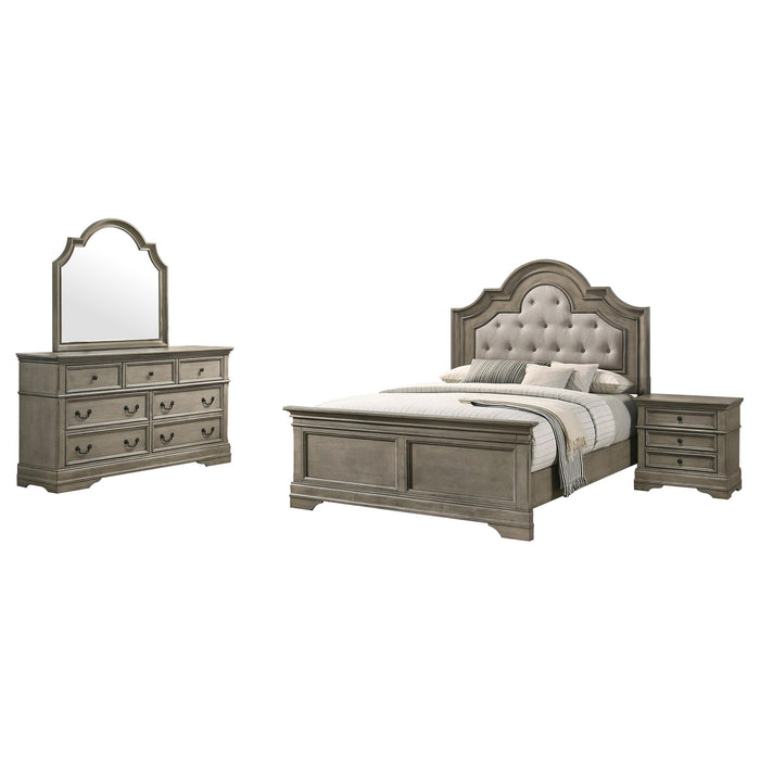 Manchester 4-piece Eastern King Bedroom Set Wheat Brown