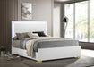 Marceline Wood Full LED Panel Bed White