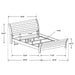 Frederick Wood Eastern King Sleigh Bed Weathered Oak