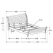 Frederick Wood Queen Sleigh Bed Weathered Oak