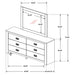 Frederick 6-drawer Dresser with Mirror Weathered Oak