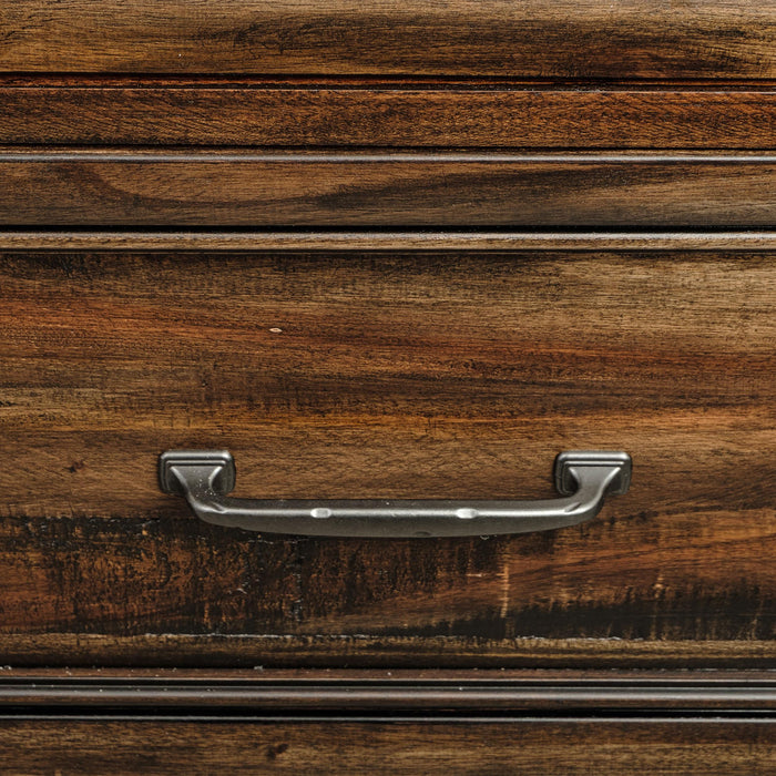 Avenue 8-drawer Dresser and Mirror Weathered Burnished Brown
