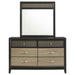 Valencia 6-drawer Dresser with Mirror Black