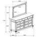 Alderwood 9-drawer Dresser with Mirror French Grey