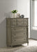 Alderwood 5-drawer Bedroom Chest French Grey