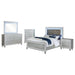 Gunnison 5-piece Eastern King Bedroom Set Silver Metallic