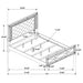 Gunnison 4-piece California King Bedroom Set Silver Metallic