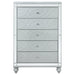 Gunnison 5-drawer Bedroom Chest Silver Metallic