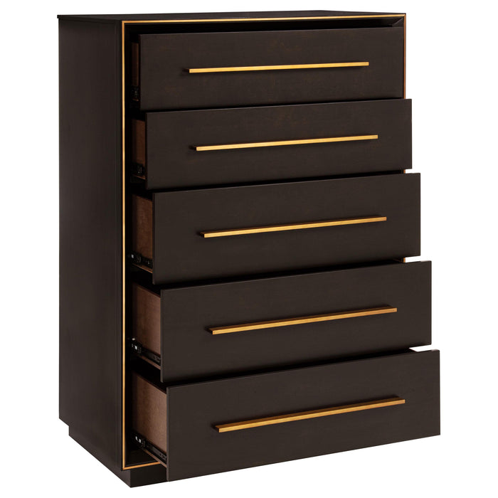 Durango 5-drawer Bedroom Chest Smoked Peppercorn