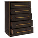 Durango 5-drawer Bedroom Chest Smoked Peppercorn