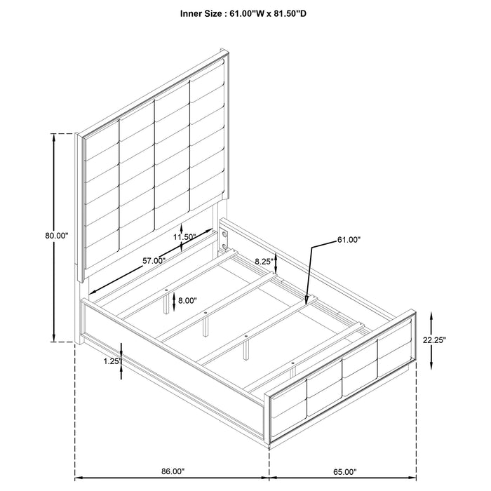 Durango 4-piece Queen Bedroom Set Taupe Oak