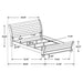 Stillwood Wood Eastern King Sleigh Bed Vintage Linen