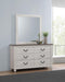 Stillwood 6-drawer Dresser with Mirror Vintage Linen