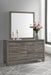 Wright 6-drawer Dresser and Mirror Brown Oak