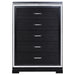 Cappola 5-drawer Bedroom Chest Black