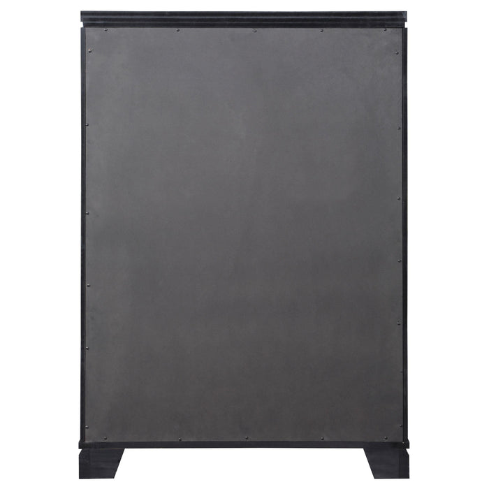 Cappola 5-drawer Bedroom Chest Black