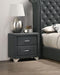 Melody Upholstered 2-drawer Nightstand Grey