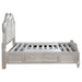 Evangeline Eastern King LED Storage Panel Bed Silver Oak