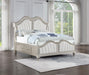 Evangeline California King LED Storage Panel Bed Silver Oak