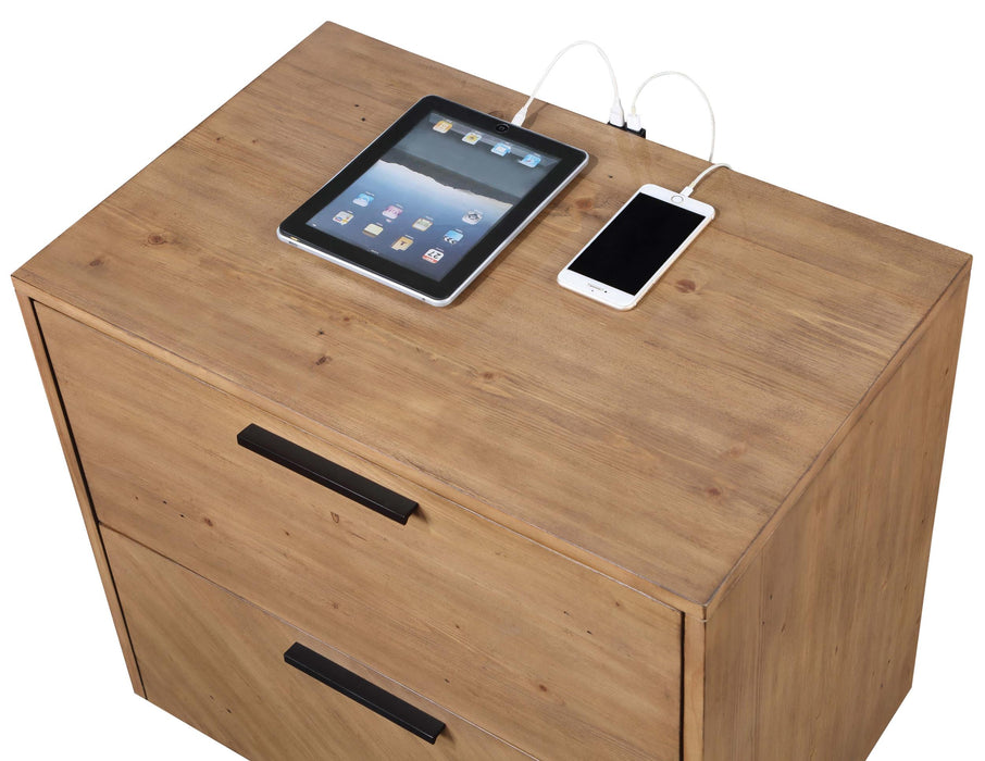 Taylor 2-drawer Nightstand Light Honey Brown
