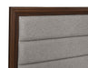 Welsley 50-inch Upholstered Eastern King Bed Walnut
