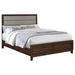 Welsley 50-inch Upholstered California King Bed Walnut