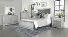 Eleanor Wood Eastern King Panel Bed Metallic Mercury