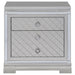 Eleanor 2-drawer Nightstand Metallic Mercury