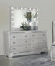 Eleanor 6-drawer Dresser with Mirror Metallic Mercury