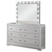 Eleanor 6-drawer Dresser with Mirror Metallic Mercury