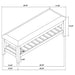 Bexhill Upholstered Rectangular Bench with Shelf White